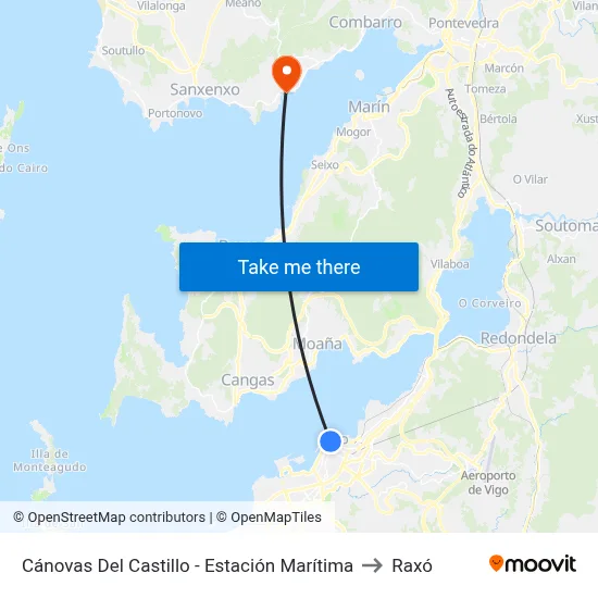 Cánovas Del Castillo - Estación Marítima to Raxó map