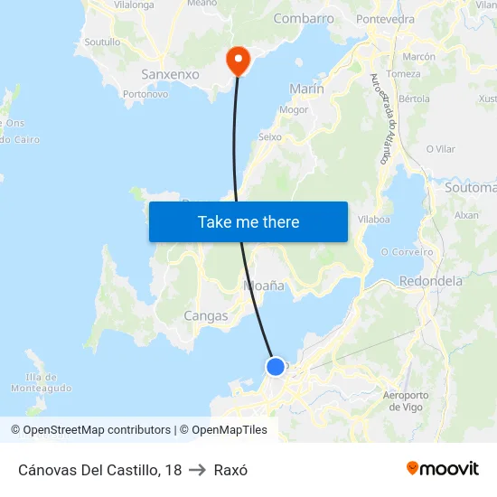 Cánovas Del Castillo, 18 to Raxó map