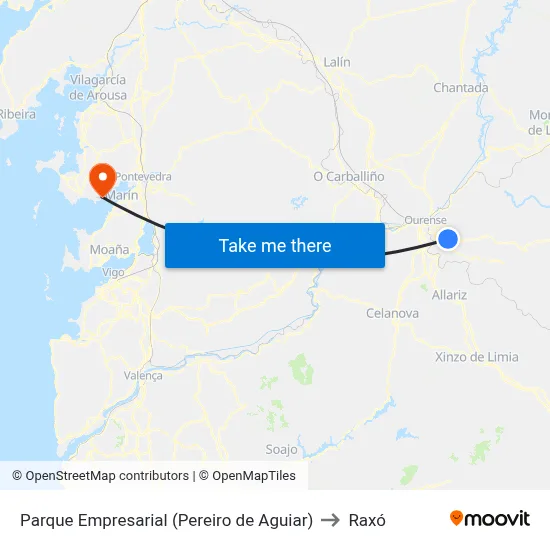 Parque Empresarial (Pereiro de Aguiar) to Raxó map