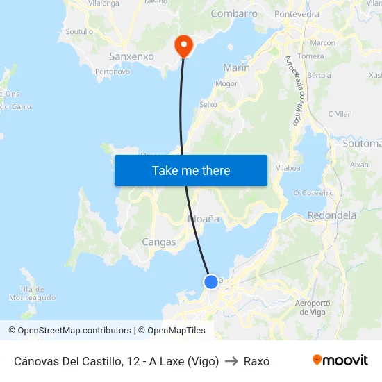 Cánovas Del Castillo, 12 - A Laxe (Vigo) to Raxó map