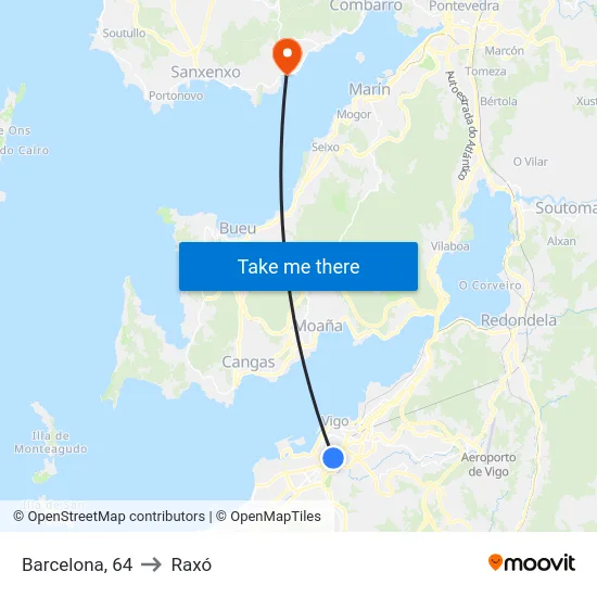 Barcelona, 64 to Raxó map