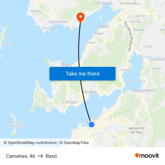Camelias, 46 to Raxó map