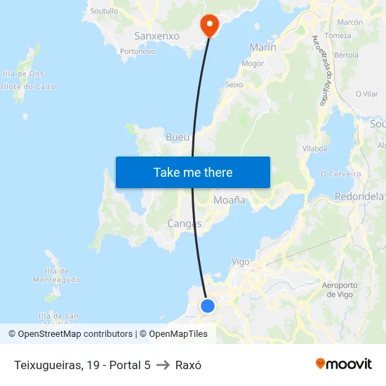 Teixugueiras, 19 - Portal 5 to Raxó map
