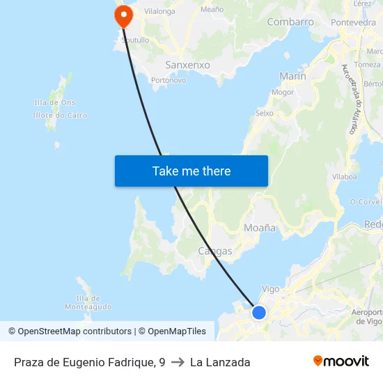 Praza de Eugenio Fadrique, 9 to La Lanzada map