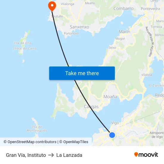 Gran Vía, Instituto to La Lanzada map