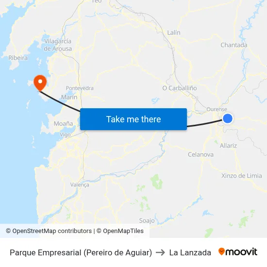 Parque Empresarial (Pereiro de Aguiar) to La Lanzada map