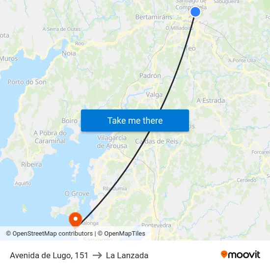 Avenida de Lugo, 151 to La Lanzada map