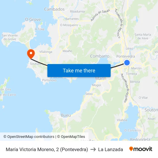 María Victoria Moreno, 2 (Pontevedra) to La Lanzada map