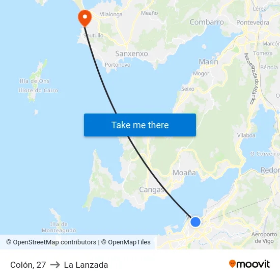 Colón, 27 to La Lanzada map