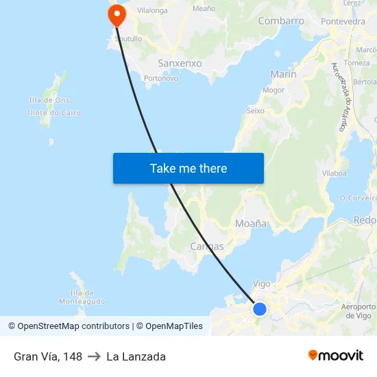 Gran Vía, 148 to La Lanzada map