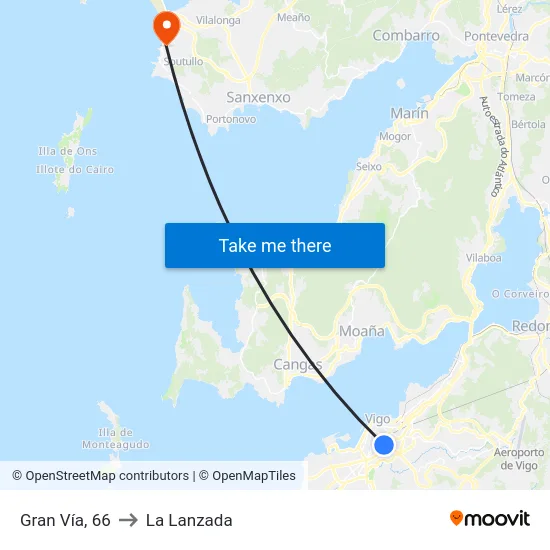 Gran Vía, 66 to La Lanzada map