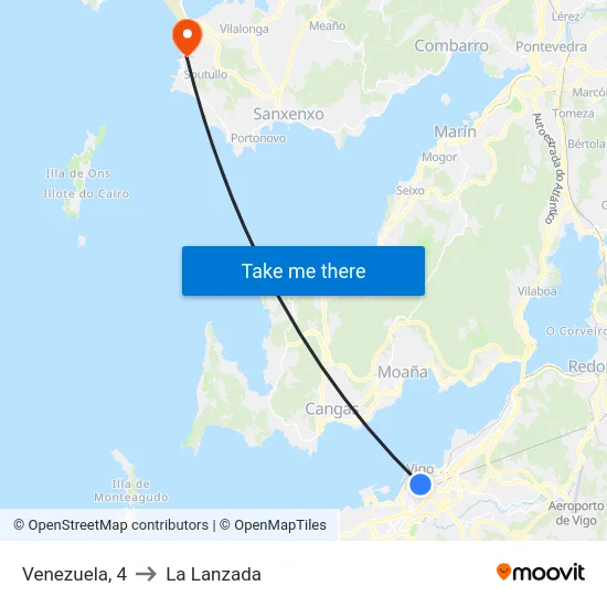 Venezuela, 4 to La Lanzada map