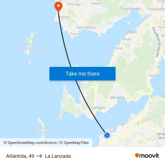 Atlántida, 49 to La Lanzada map