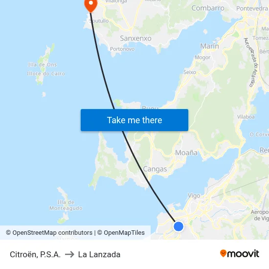 Citroën, P.S.A. to La Lanzada map