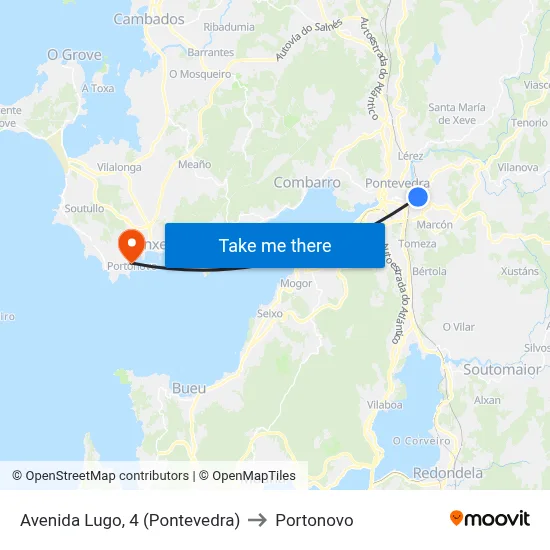 Avenida Lugo, 4 (Pontevedra) to Portonovo map