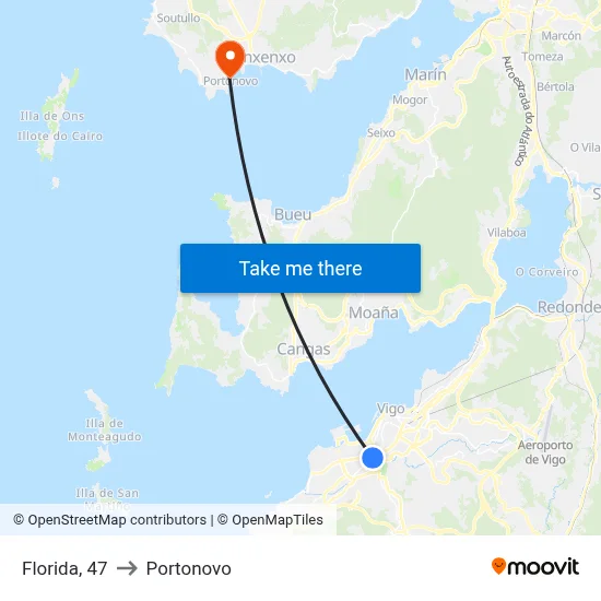 Florida, 47 to Portonovo map