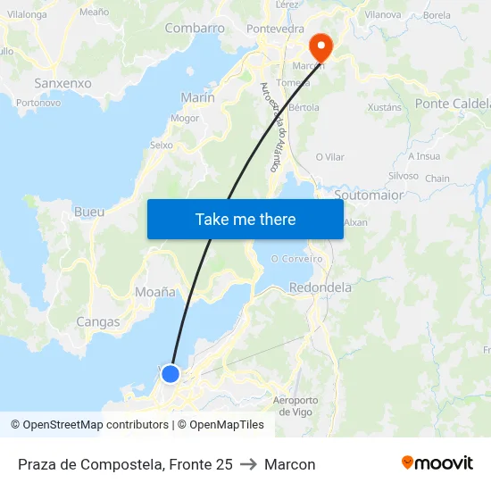 Praza de Compostela, Fronte 25 to Marcon map
