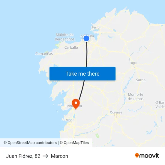 Juan Flórez, 82 to Marcon map