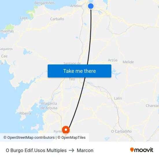 O Burgo Edif.Usos Multiples to Marcon map