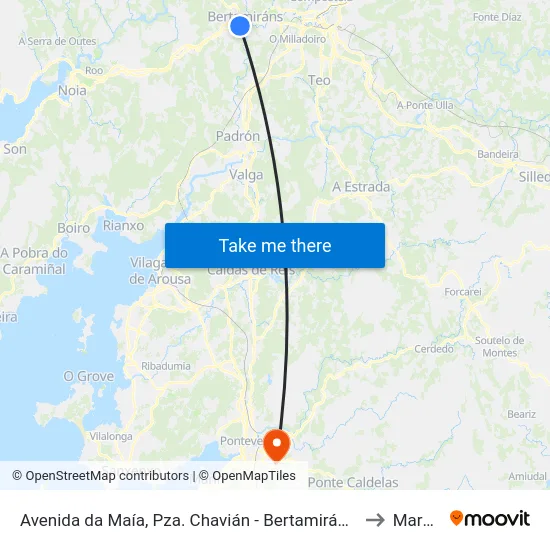 Avenida da Maía, Pza. Chavián - Bertamiráns (Ames) to Marcon map