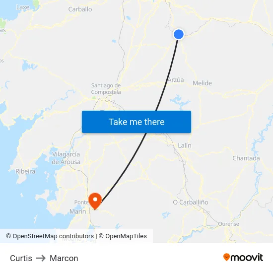 Curtis to Marcon map