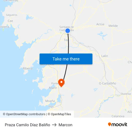 Praza Camilo Díaz Baliño to Marcon map
