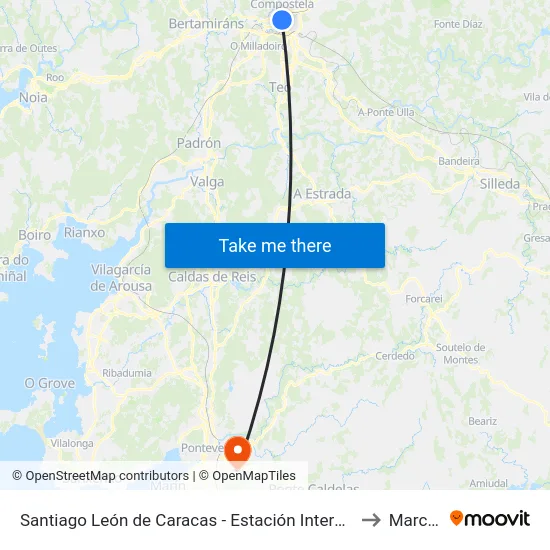Santiago León de Caracas - Estación Intermodal to Marcon map