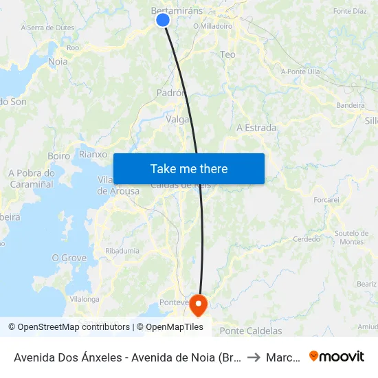 Avenida Dos Ánxeles - Avenida de Noia (Brión) to Marcon map