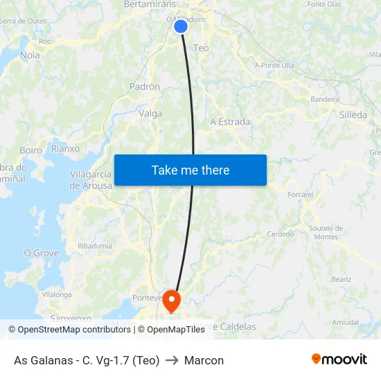 As Galanas - C. Vg-1.7 (Teo) to Marcon map