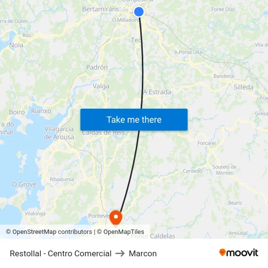 Restollal - Centro Comercial to Marcon map