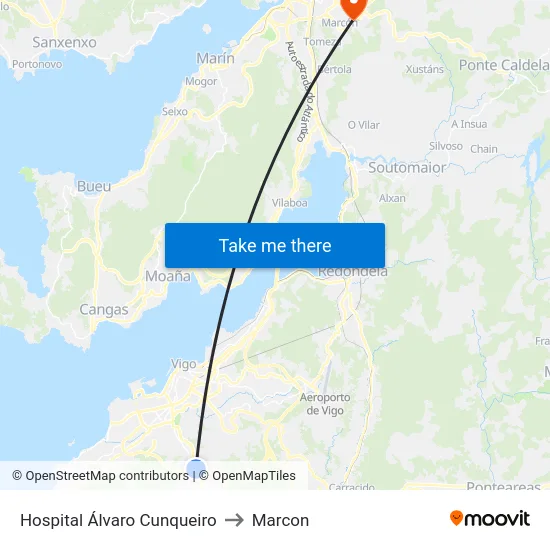 Hospital Álvaro Cunqueiro to Marcon map