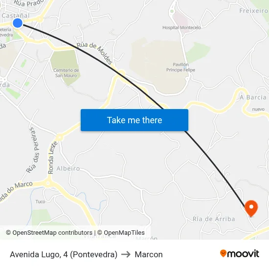 Avenida Lugo, 4 (Pontevedra) to Marcon map