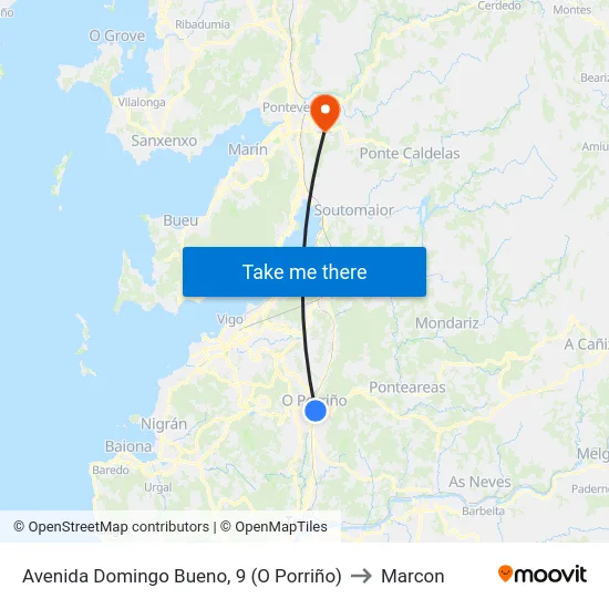 Avenida Domingo Bueno, 9 (O Porriño) to Marcon map