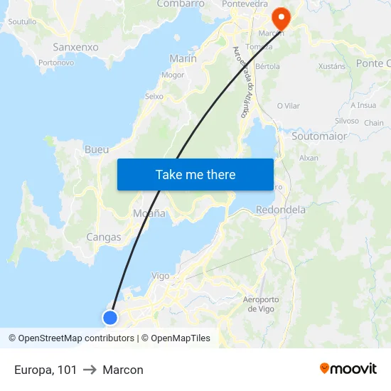 Europa, 101 to Marcon map