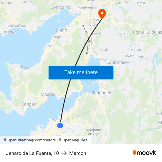 Jenaro de La Fuente, 10 to Marcon map