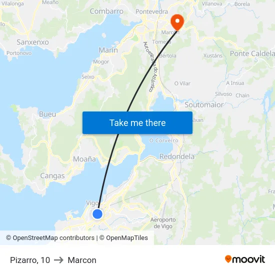 Pizarro, 10 to Marcon map
