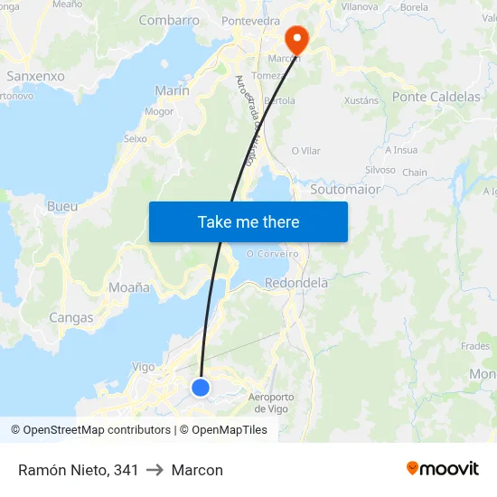 Ramón Nieto, 341 to Marcon map