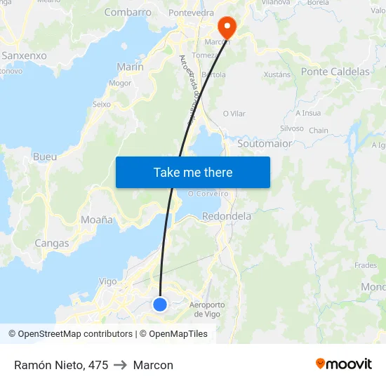 Ramón Nieto, 475 to Marcon map