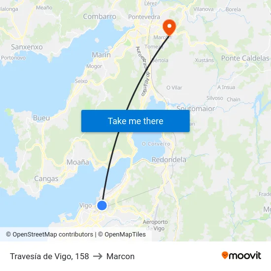 Travesía de Vigo, 158 to Marcon map