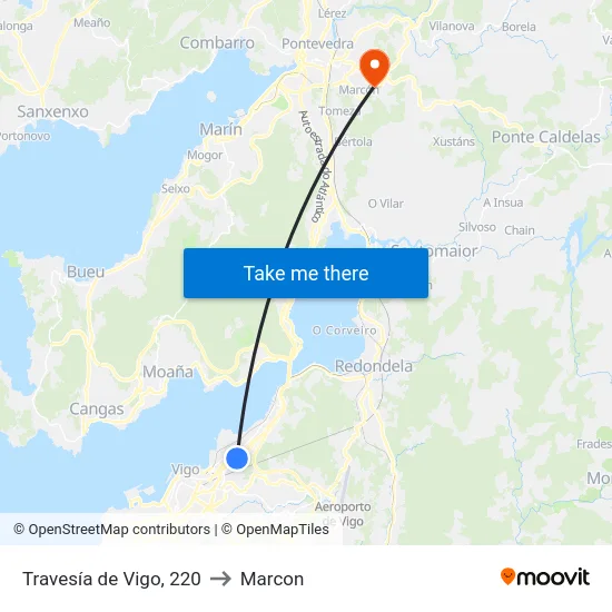 Travesía de Vigo, 220 to Marcon map