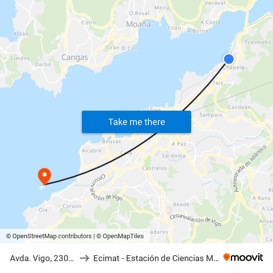 Avda. Vigo, 230 // Laredo to Ecimat - Estación de Ciencias Mariñas de Toralla map