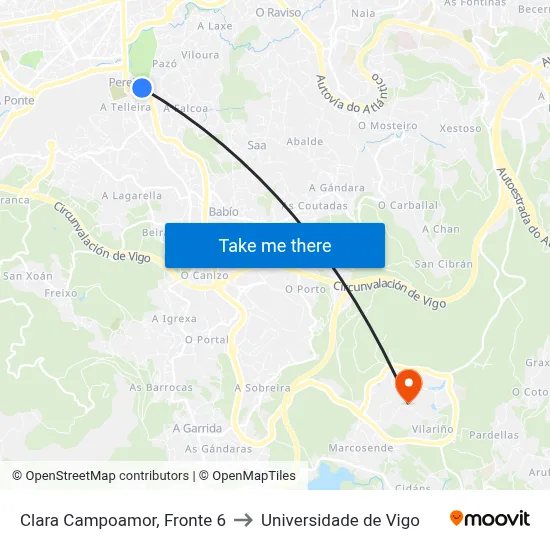 Clara Campoamor, Fronte 6 to Universidade de Vigo map