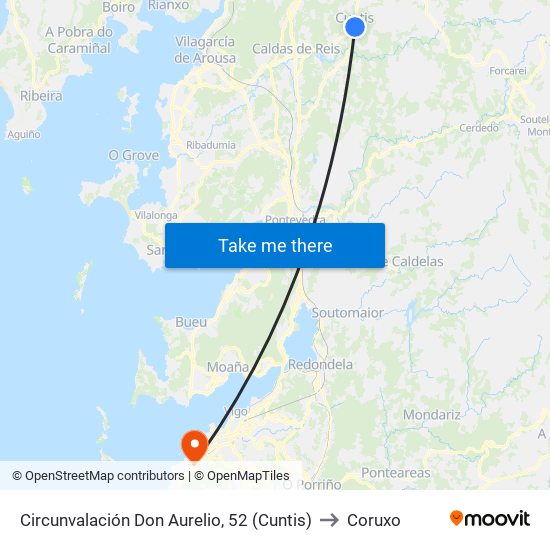 Circunvalación Don Aurelio, 52 (Cuntis) to Coruxo map