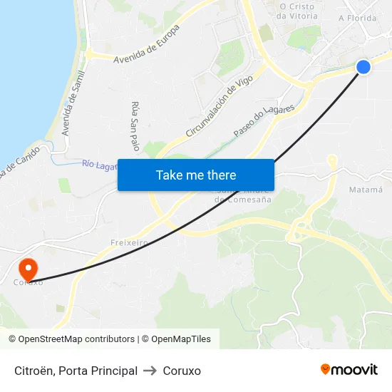 Citroën, Porta Principal to Coruxo map