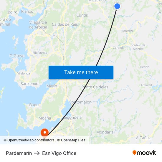 Pardemarín to Esn Vigo Office map