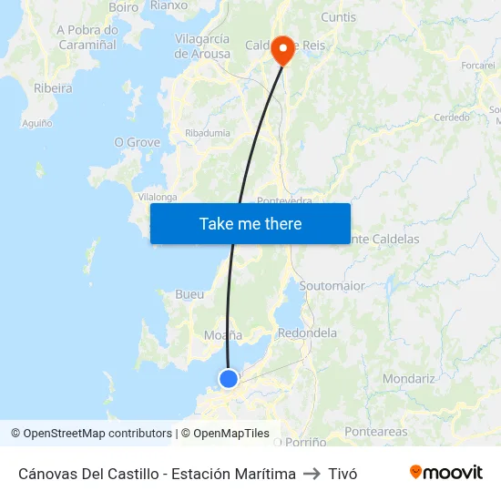 Cánovas Del Castillo - Estación Marítima to Tivó map
