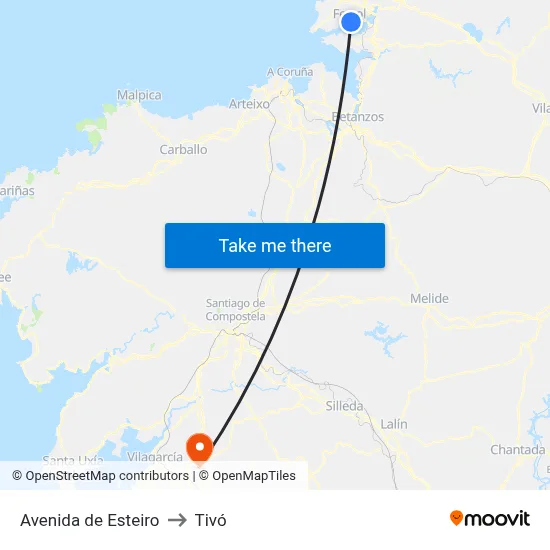 Avenida de Esteiro to Tivó map