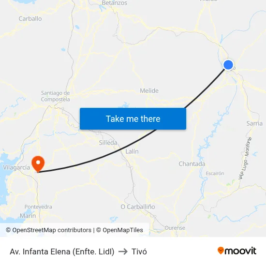 Av. Infanta Elena (Enfte. Lidl) to Tivó map