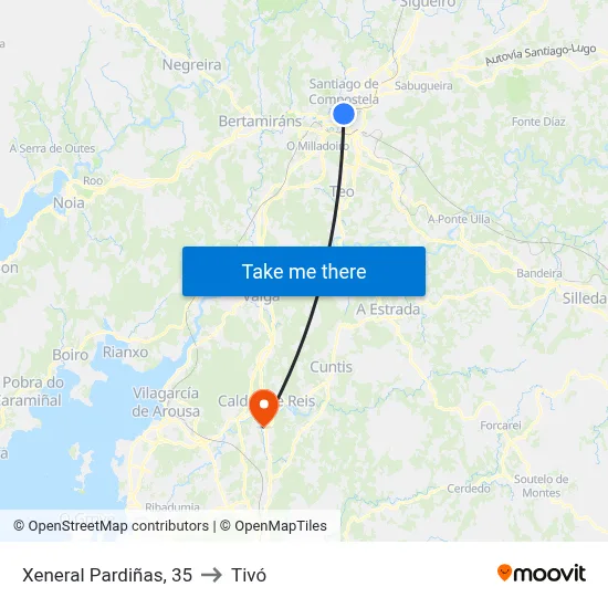 Xeneral Pardiñas, 35 to Tivó map