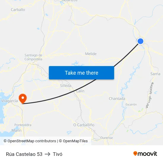 Rúa Castelao 53 to Tivó map